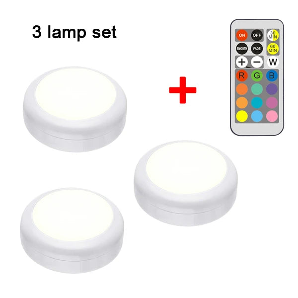 LED Cabinet Light RGB Puck Lamp