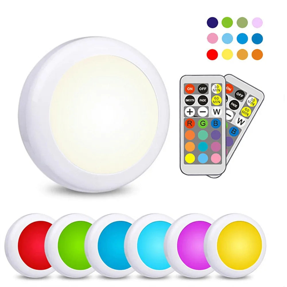 LED Cabinet Light RGB Puck Lamp