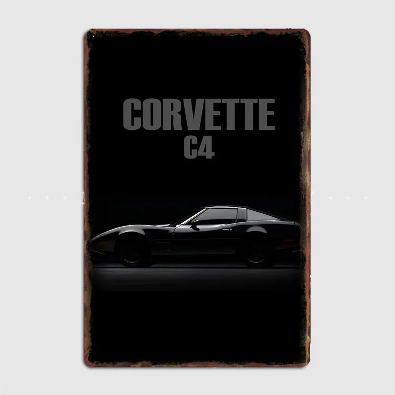 Corvette C4 C5 Z06 ZR-1 Retro Posters