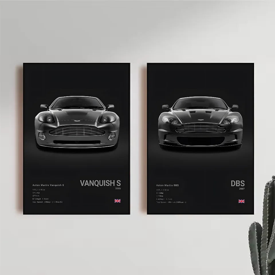 Aston Martin sportscar poster