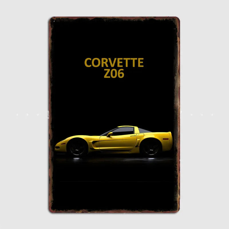 Corvette C4 C5 Z06 ZR-1 Retro Posters