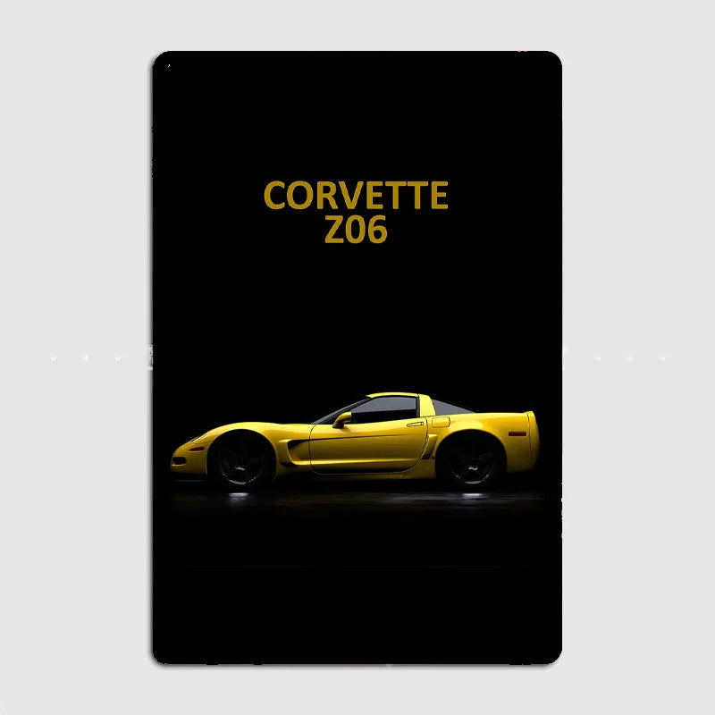 Corvette C4 C5 Z06 ZR-1 Retro Posters