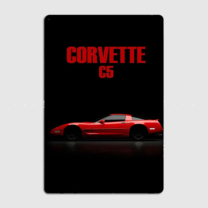 Corvette C4 C5 Z06 ZR-1 Retro Posters