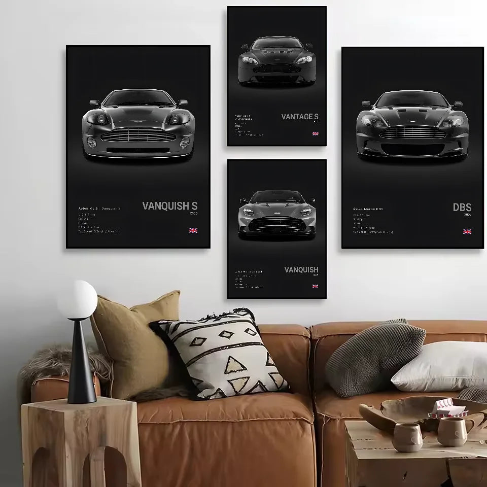 Aston Martin sportscar poster